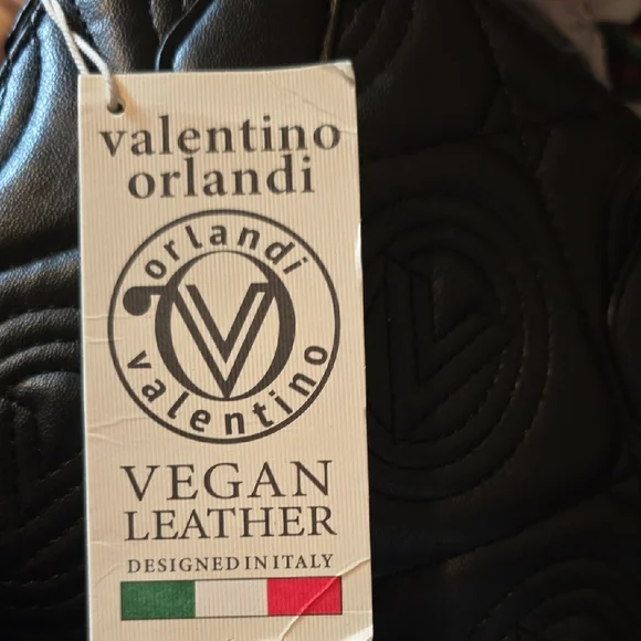 Valentino Orlandi Black Crossbody Bag with Gold Accents - Picture 6 of 6